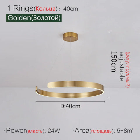 Ceiling chandelier Pendant lights Chandeliers for dining room LED Bedroom living room nordic home decor Modern Round ring lamps