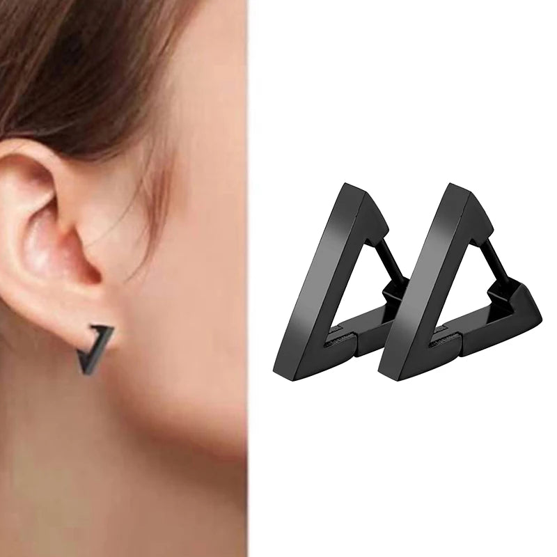 Women Men  Hip Hop Round Punk Earrings Jewelry