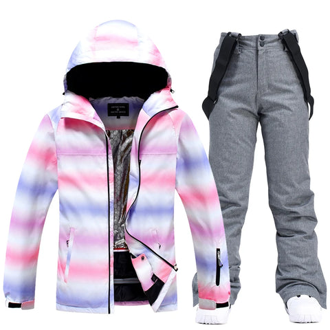 Women's Snow Wear 10k Waterproof Ski Suit Set