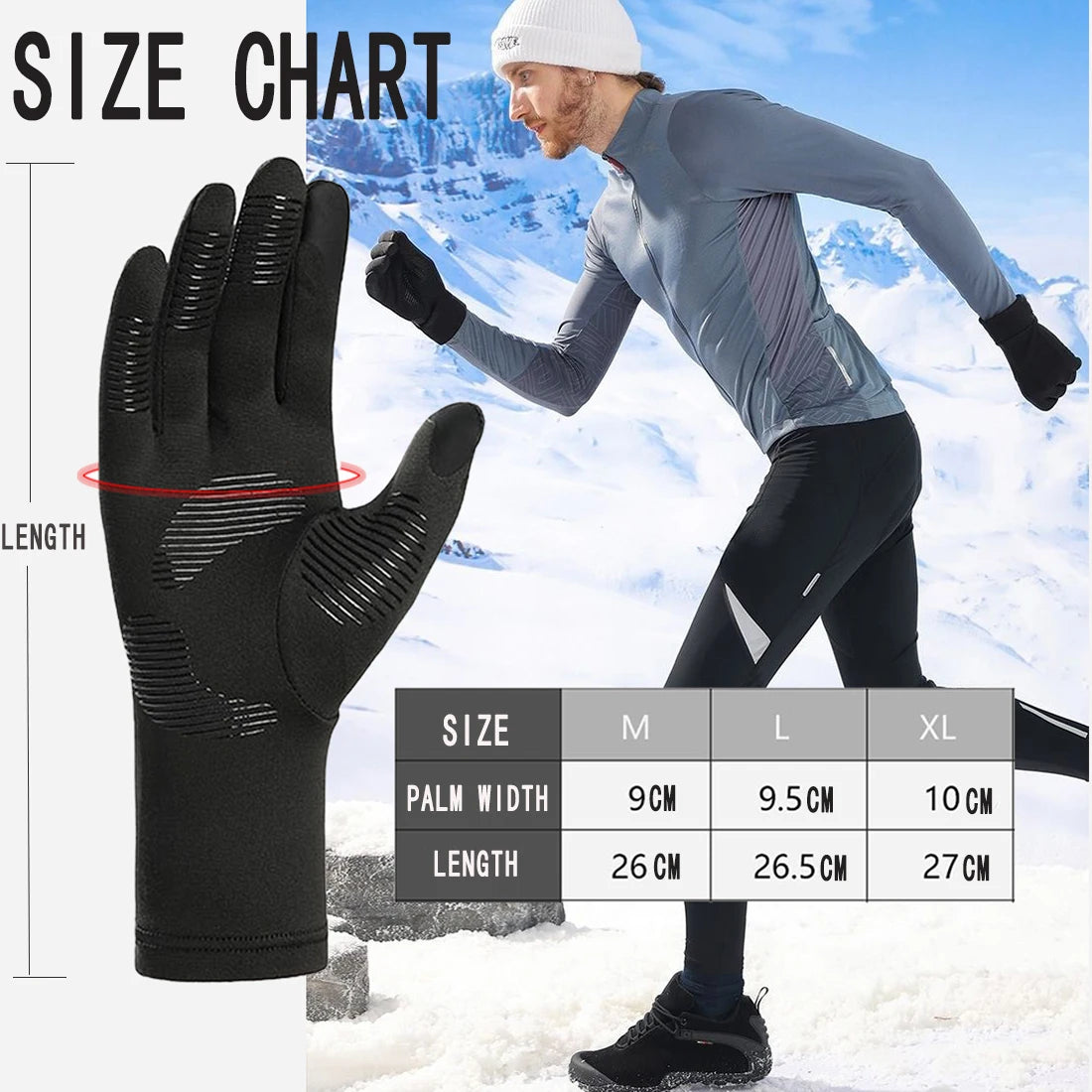 Thin & Lightweight Cold Weather Liners & Cycling & Running All Season Gloves