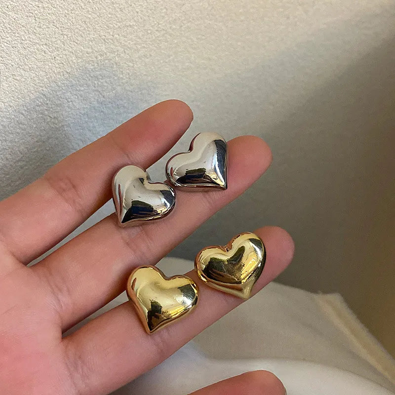 Heart Stud Earrings for Women