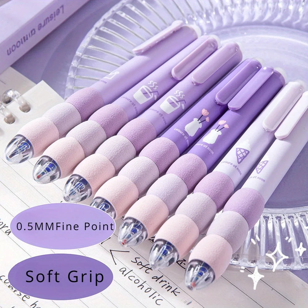 4PCS/Box Soft Cloud Grip Erasable Press Gel Pen