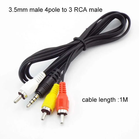 1Pcs 3.5mm male female Adapter