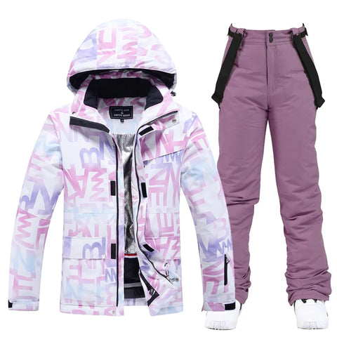 Women's Snow Wear 10k Waterproof Ski Suit Set