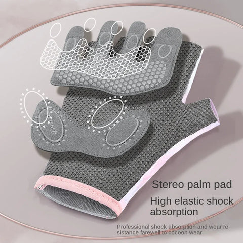 Women's Sports Gloves Fitness Outdoor Sports Anti Slip and Shock-absorbing