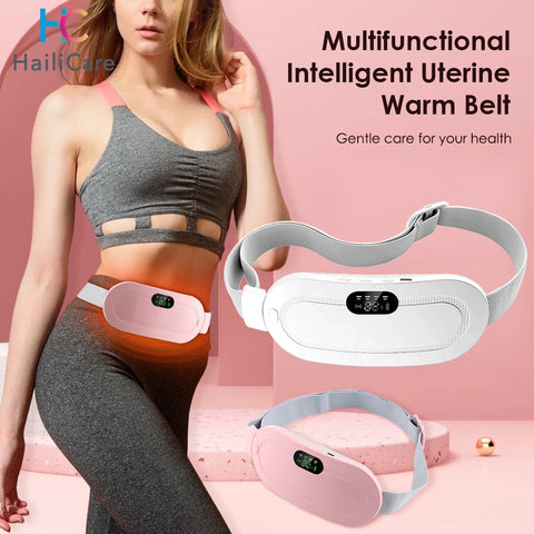 Electric Period Cramp Massager Vibrator Heating Belt for Menstrual Relief Pain