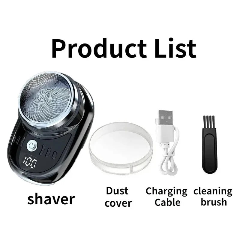 Electric Shaver Men Beard Portable Wet Remover Washable Razor USB Fast Charging Travel Male Shaver Digital Display Beard Remove