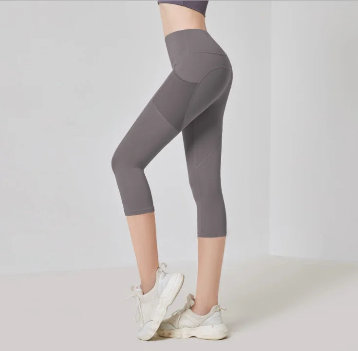 High Waist Legging Pockets Fitness Bottoms Running Sweatpants for Women