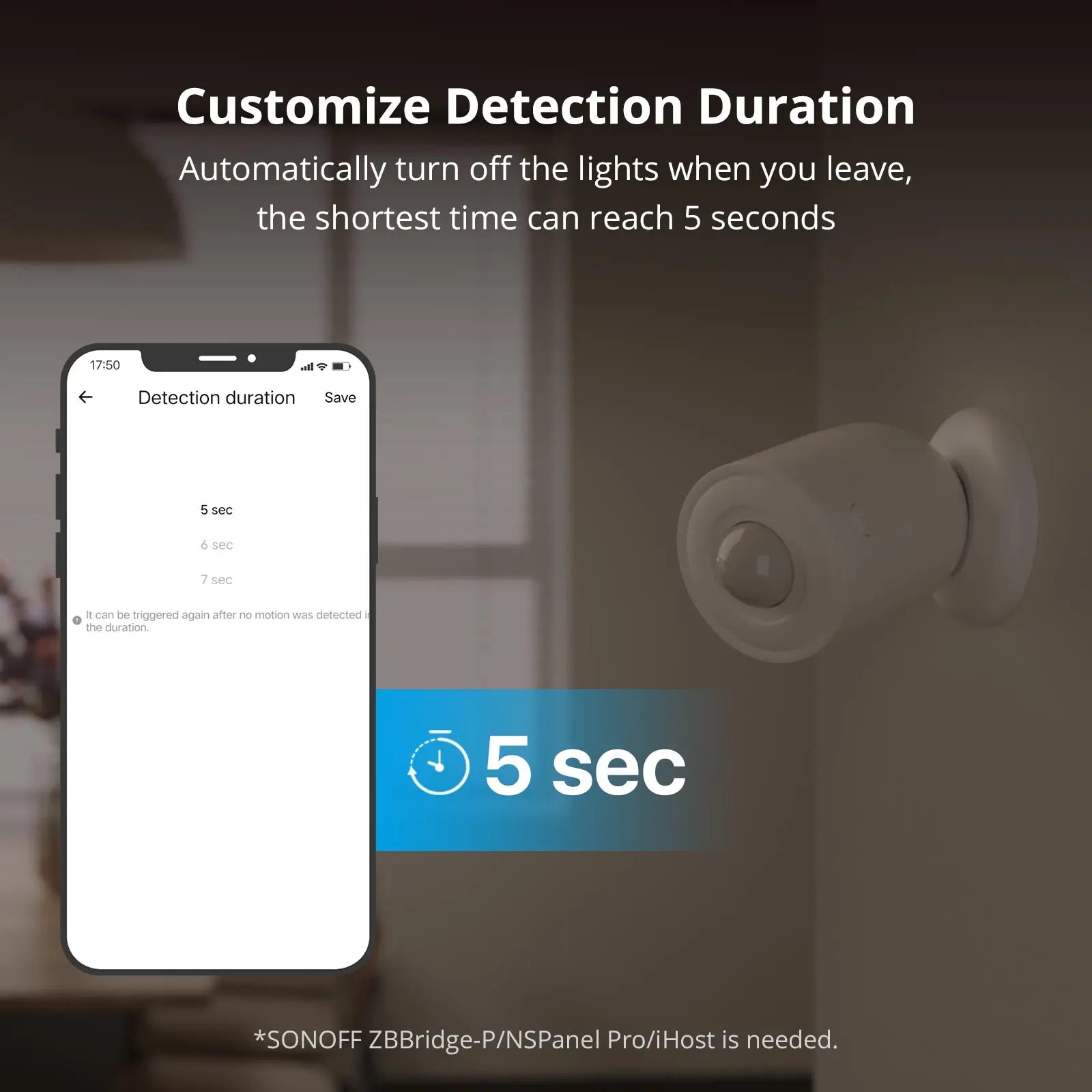 SONOFF SNZB-03P Zigbee Motion Sensor Smart Movement Detector 5-Sec Faster Detection Environment Light Detection Smart Scene