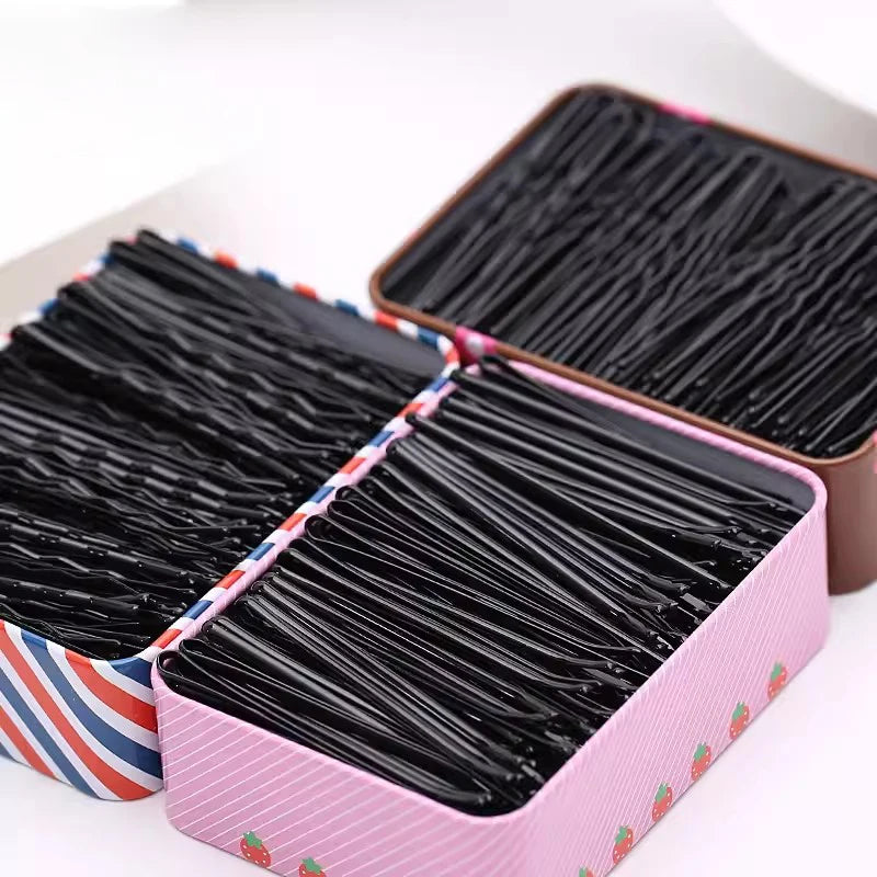 50/60pcs Simple Black Hair Clips For Girls Bobby Pins Invisible Wave Curly Bride Disposable Hair Pin Korean Hair Accessories