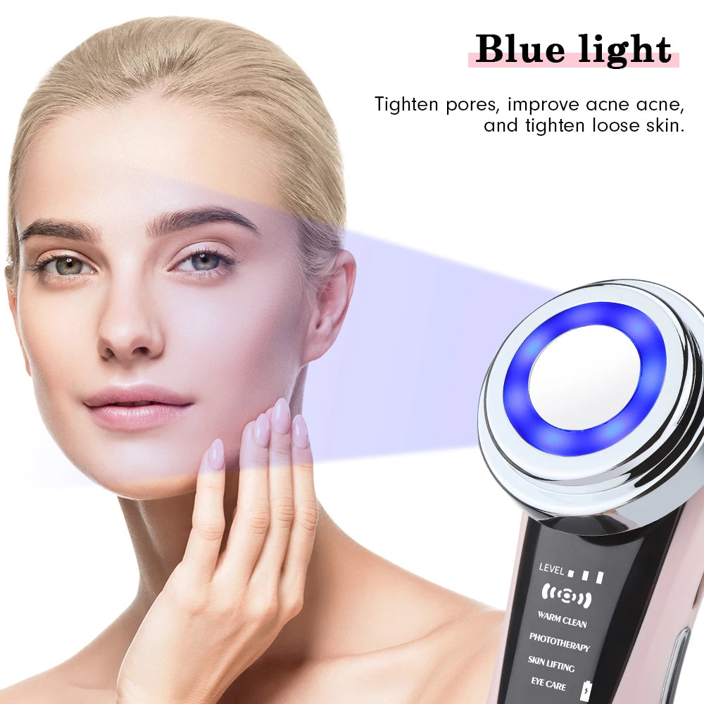 EMS Facial Massager LED Light therapy Sonic Ion Vibration Skin