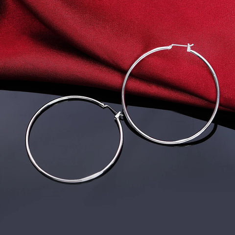 Circle Round Simple Hoop Earrings For Women