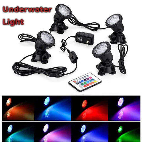 1-6 Bulb Sets LED Underwater Light IP68 RGB