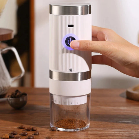 2024 New Portable Electric Bean Grinder Coffee Machine with 5-Gears and One Button to Start Fast Grinding USB Charging Grinder