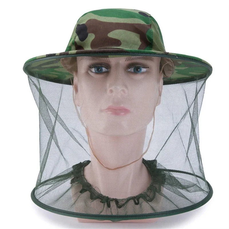 Men Women Long Camouflage Fishing Hat