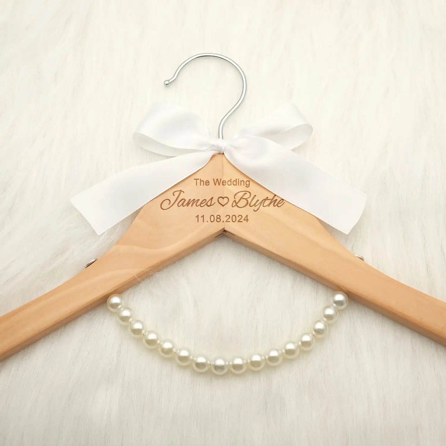 Custom Wedding Dress Hanger Personalized Wedding Hanger Personalised Bridal Hanger Engraved Names and Date Bridal Shower Gifts