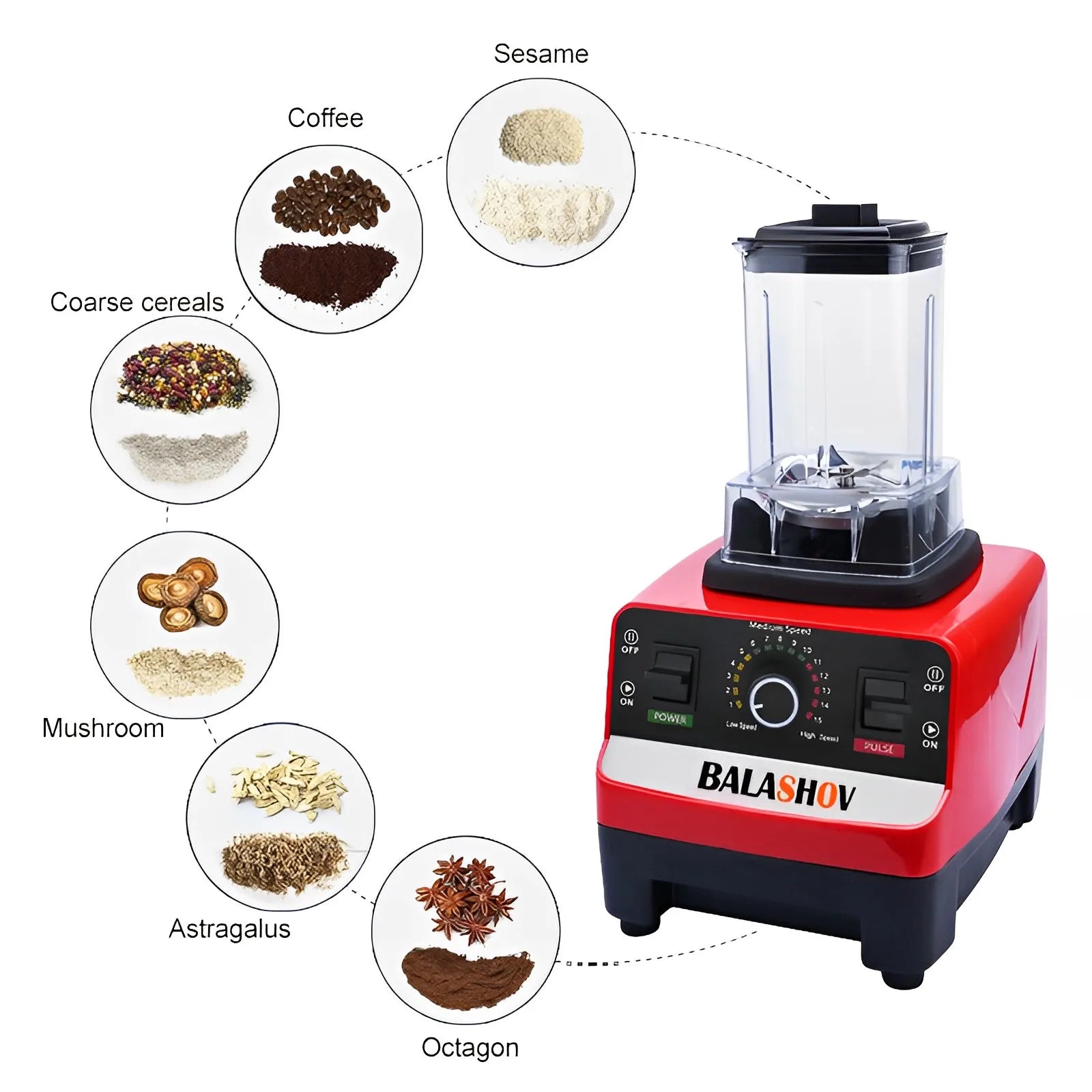 Professional Commercial Mixer Ice Smoothies 2000W High Power Food Processor