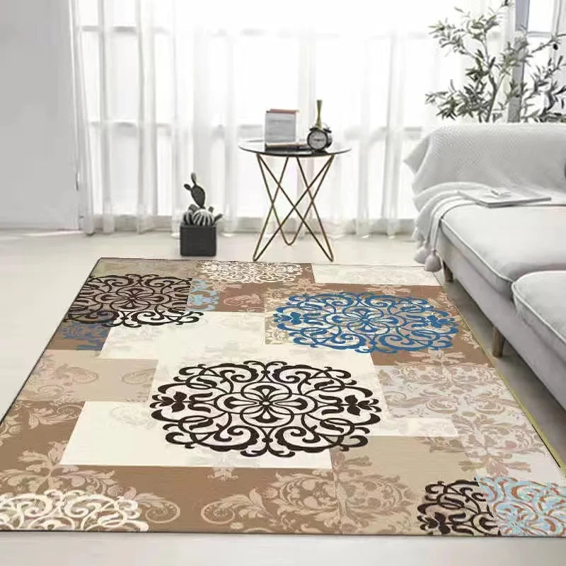 Coffee Table Carpet, Geometric Bedroom, Bedside Large Carpets