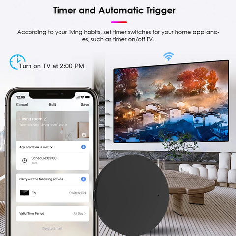 TUYA Smart IR Remote Controller WiFi Universal Infrared Smartlife APP Control For TV DVD AUD AC Works With Amz Alexa Google Home