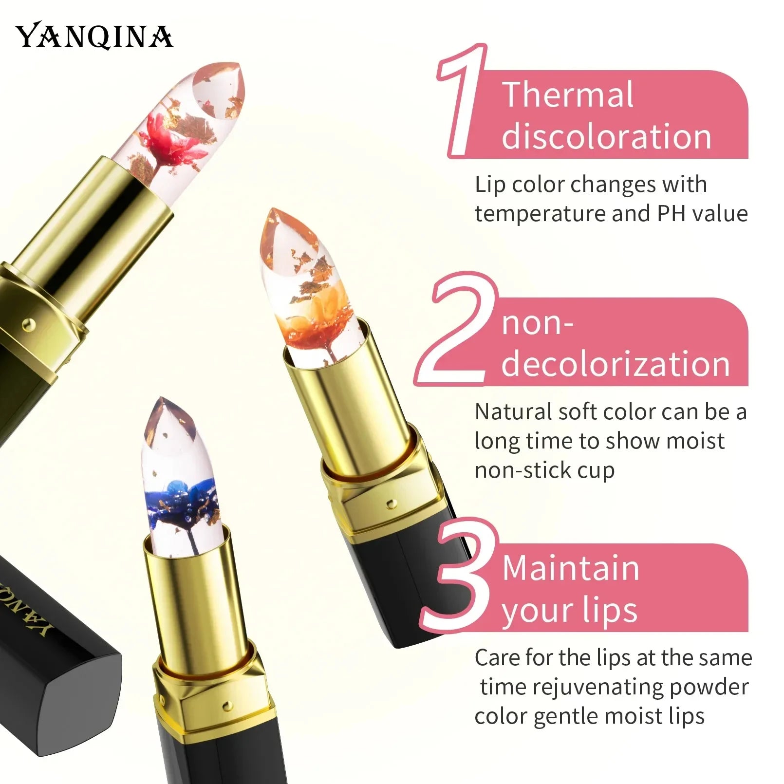 Long Lasting 24 Hours Gold Foil Lipstick