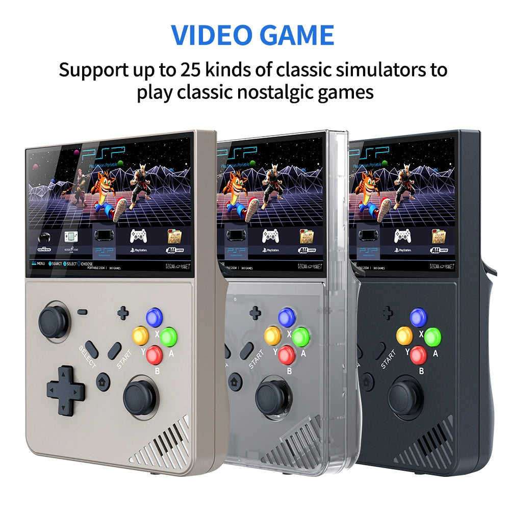 R43Pro 4.3 Inches HD Screen LINUX Cortex-A17 Retro Handheld Video Game Console Open Source Linux System For Travel Kids Gift