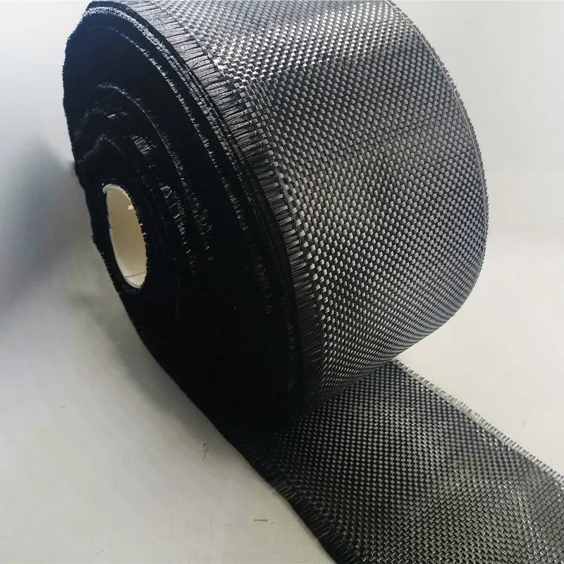 Real Carbon fiber cloth bidirectional woven plain 3K 200gsm 2x2 10cm width fishing rod bicycle high strength repair material