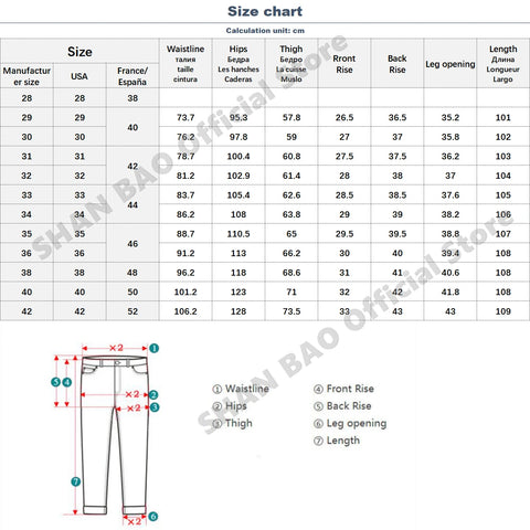 SHAN BAO 2022 autumn spring fitted straight stretch denim jeans classic style badge youth men's business casual jeans trousers