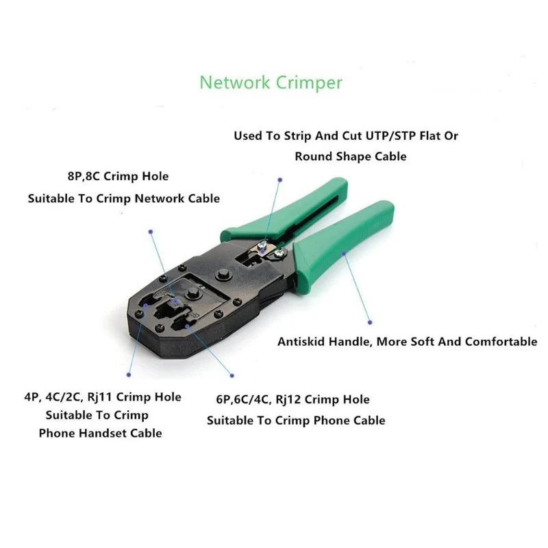 Network Tool Kit Professional Portable Ethernet Computer Maintenance LAN Cable Tester Crimper Cutter Repair Set customized