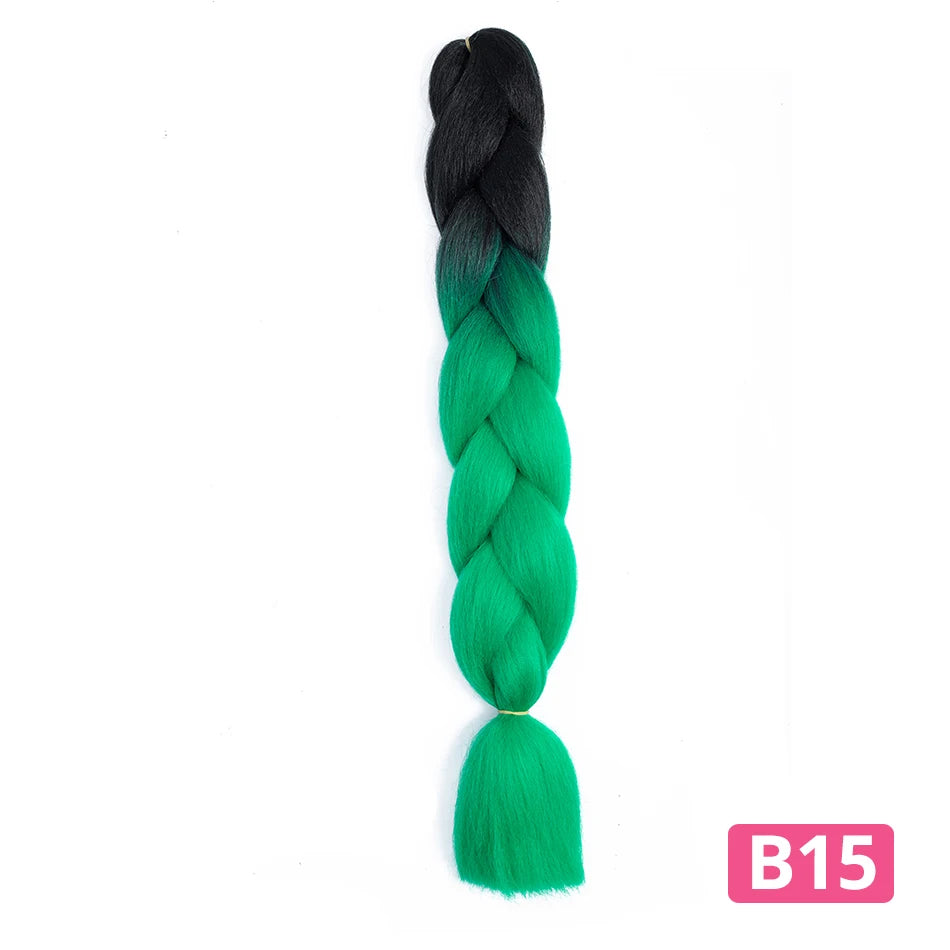 Colorful Hair for Braids Synthetic Braiding Hair Extensions for Girls Jumbo Braid Hair for Crochet Box Expression Braiding Hair