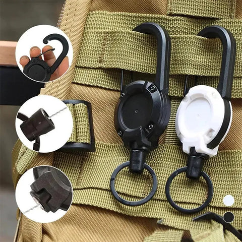 Anti-theft Tactical Keychain Telescopic Keychain Retractable Hook Tool