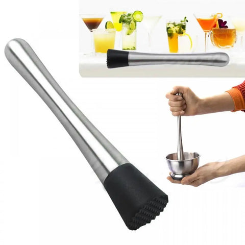 Durable Bartenders Barware Cocktail Recipes Mojito Mint Muddler Ergonomic Customer Favorite Wine Mixing Stick Professional Tool