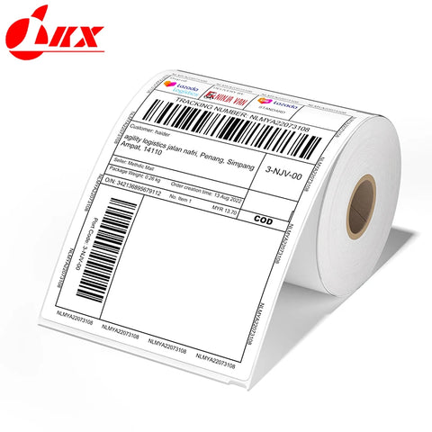 LKX 4x6 Inch Thermal Labels Printer Shipping Labels All-Purpose Label Paper Sticker Self-adhesive Waterproof Oil-Proof For 241BT