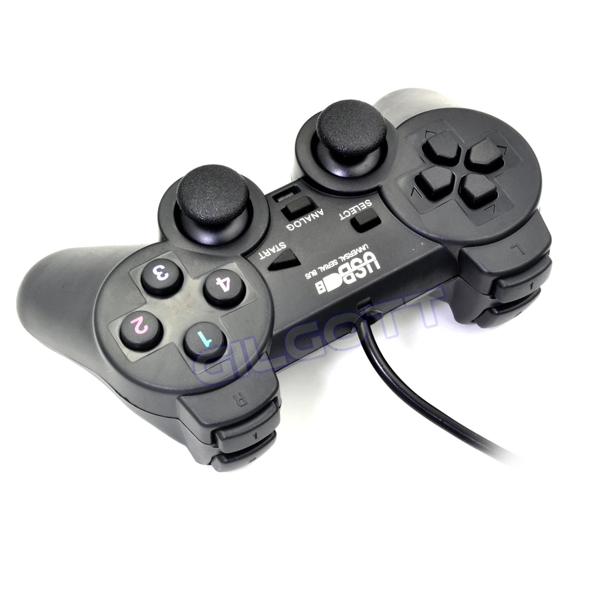 2PCS Dual Vibration Wired USB Gamepad Gaming Joystick Joypad Game Controller for Windows 7 / 8 / 10 / XP PC Laptop Computer