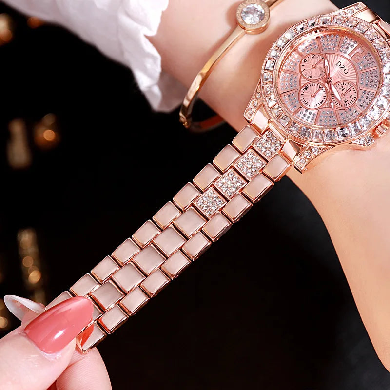 Fashion Women Watch with Diamond Watch Ladies Top Luxury Brand Ladies Casual Women's Bracelet Crystal Watches Relogio Feminino