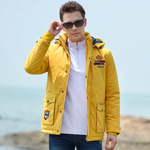 Men's Coats Thicken Cotton Male Blouse Fashion Loose Big Size