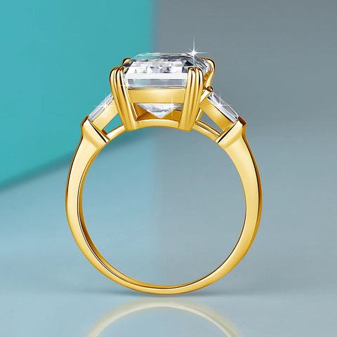 Ring Gold Big Diamond Wedding Jewelry For Women