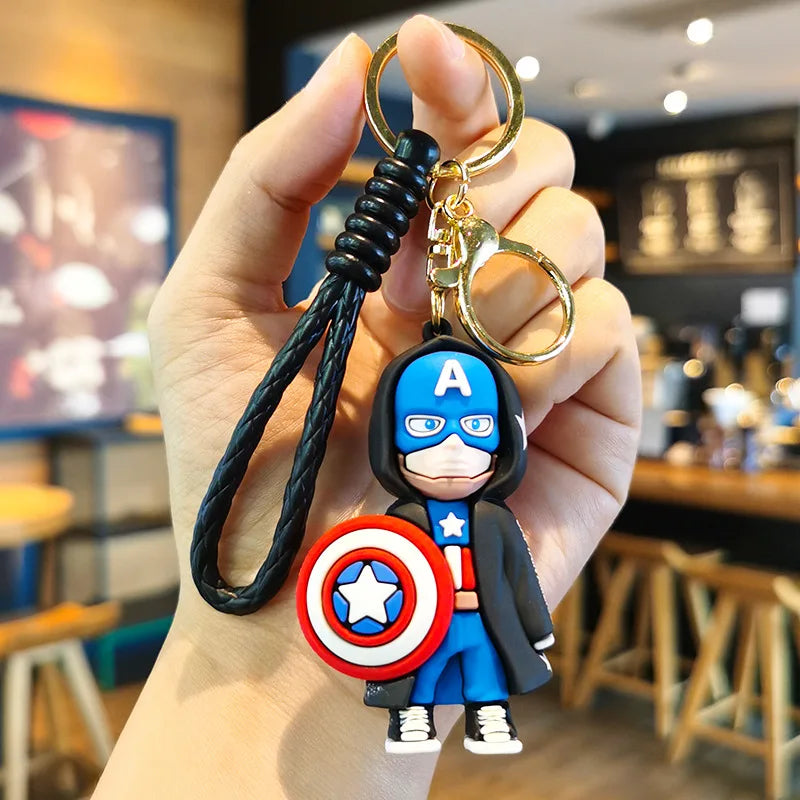 Cute Cartoon Spiderman Silicone Keychains