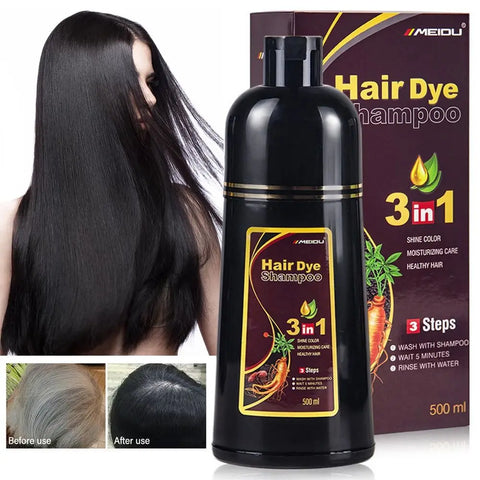 Men Women Hair Dye Herbal Brown Purple Hair Dye Hair Dye Shampoo