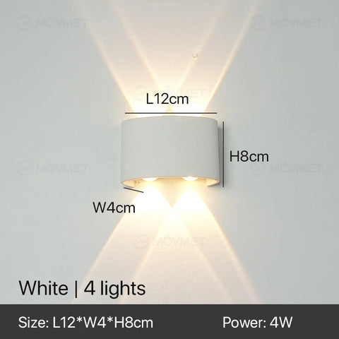 LED Wall Lamps Outdoor Plastic ABS IP65 Waterproof with Bathroom Aisle Garden Courtyard Living room Hotel Balcony 110-220V