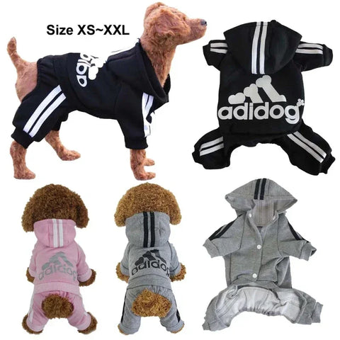 Adidog Pet Clothes for Dog Cat Puppy Hoodies Coat Winter Spring Sweatshirt Warm Sweater