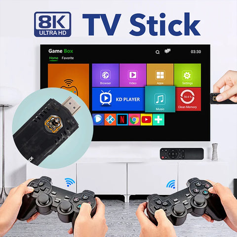 LEMFO Smart TV Stick Android 11 Game Stick 4K 10000 Game X8 Original Dual system For Android TV Box with WiFi Retro Video Game