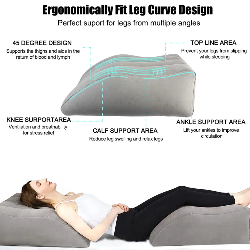 Inflatable Foot Pillow Elevation Leg Pillows For Travel Camping Sleeping Wedge Pillow Knee Cushion Portable Accessories PVC