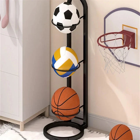 Three Layers Lndoor Basketball Storage Rack