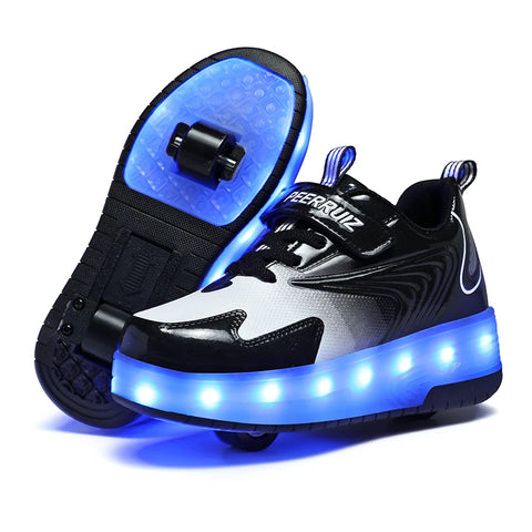 Roller Skates Kid Sneakers LED Illuminated Shoes