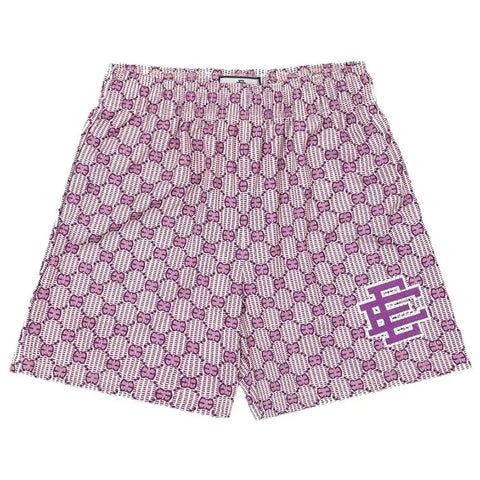 New Summer Eric Emanuel EE Basic Mesh Short Classic Floral Printed Gym Shorts Men's Gym Basketball Sports Beach Shorts