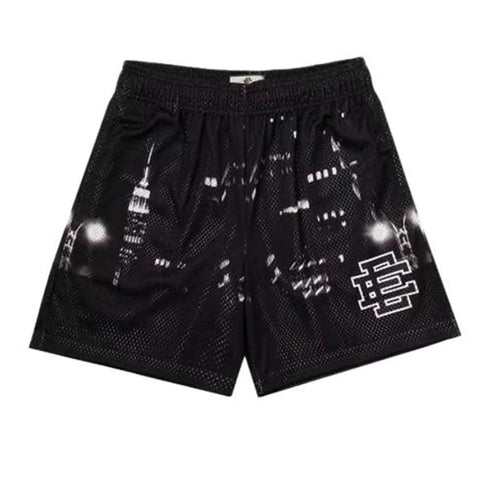 New Summer Eric Emanuel EE Basic Mesh Short Classic Floral Printed Gym Shorts Men's Gym Basketball Sports Beach Shorts