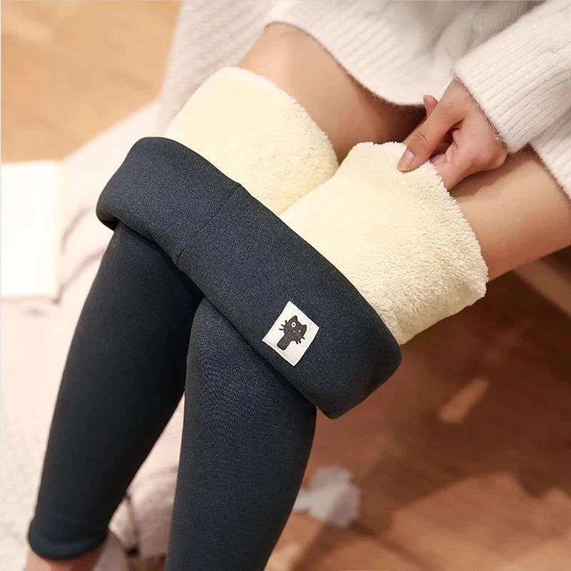 Pants High Waist Leggings Women Solid Comfortable Stretchy Thermal Plus Size