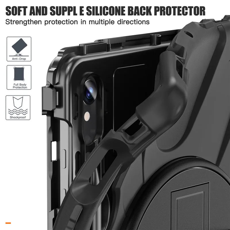 Kids Shockproof Tablet Cover For Samsung Galaxy Tab S9 S8 Ultra 14.6 S7 11" Plus FE 12.4 Inch Case Handle Shoulder Strap Funda