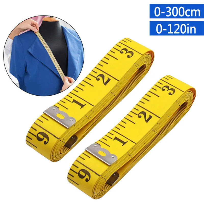 300 Cm 120 Inch Portable Soft PVC Tape 3m Leather Ruler Body Height Scale Measuring Retractable Analysis Instruments Tool