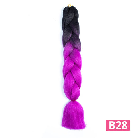 Colorful Hair for Braids Synthetic Braiding Hair Extensions for Girls Jumbo Braid Hair for Crochet Box Expression Braiding Hair